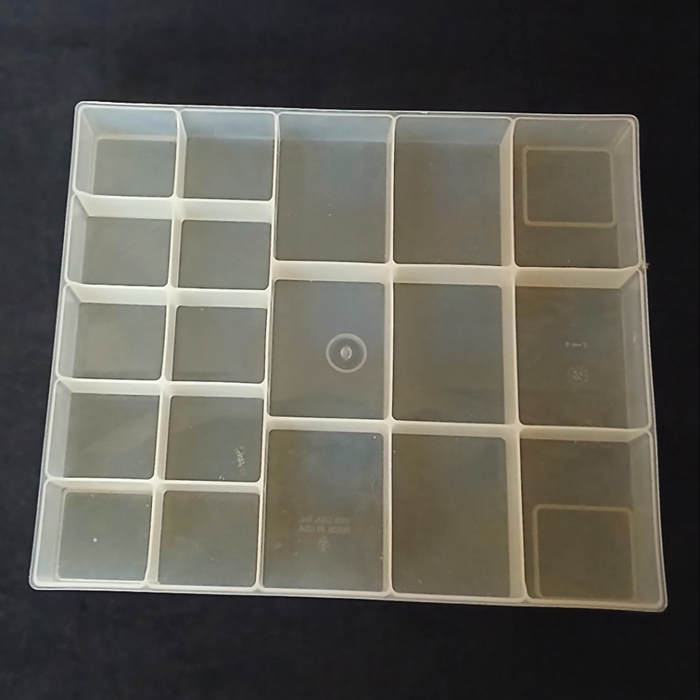 19 Section Clear Drawer Divider Storage Insert Organizer Office Vanity Jewelry